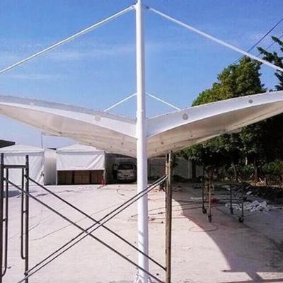 Pull Rod Dual Slope Shaped Tensile Carport 