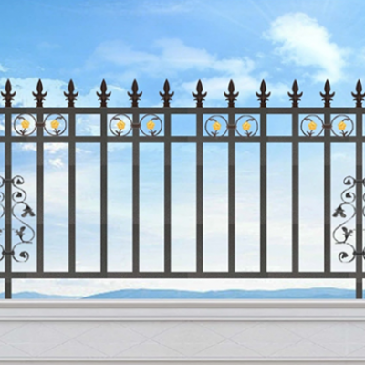 202 7-12 Series Aluminum Picket Fence with Iron Patterns